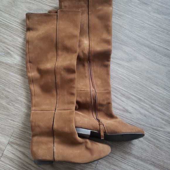 OVER THE KNEE LEATHER BOOTS - Picture 1 of 4